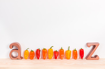 Image showing Sweet peppers A to Z