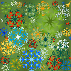Image showing colorful snowflake 