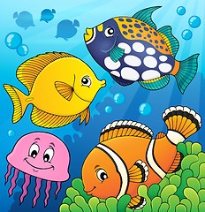 Image showing Coral reef fish theme image 9