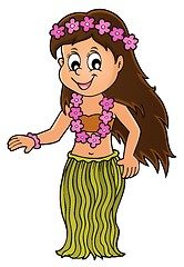 Image showing Hawaiian theme dancer image 1