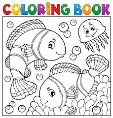 Image showing Coloring book clownfish topic 3