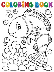 Image showing Coloring book clownfish topic 1