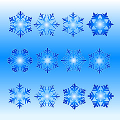 Image showing simple design of snowflakes