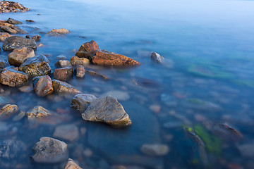 Image showing Stony coast of the Black Sea, Anapa, Russia