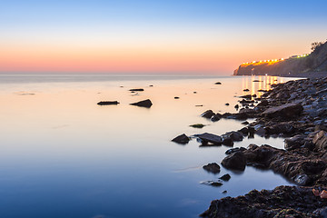 Image showing Quiet scenic landscape after sunset in the High Coast area of the resort town of Anapa, Russia