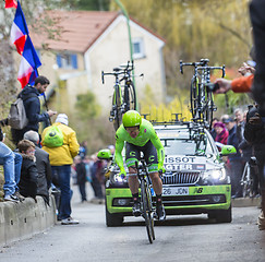 Image showing The Cyclist Tom-Jelte Slagter - Paris-Nice 2016