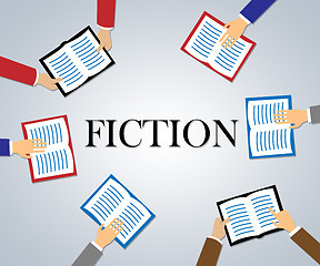 Image showing Fiction Books Represents Creative Writing And Education