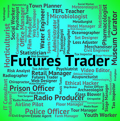 Image showing Futures Trader Represents Hire Trades And Job