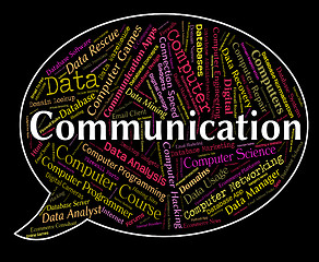 Image showing Communication Word Indicates Debate Communicating And Chatting