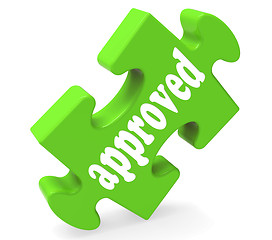 Image showing Approved Piece Shows Success, Approval, Confirmed
