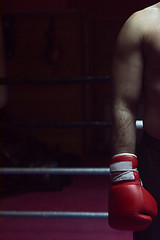 Image showing kick boxer with a focus on his glove