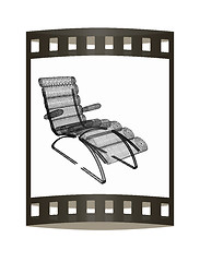 Image showing Medical chair for cosmetology. 3d illustration. The film strip.