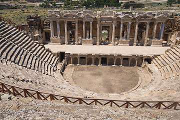 Image showing Roman amphitheatre in the ruins of Hierapolis