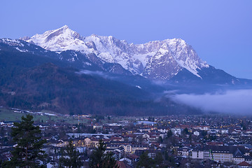 Image showing View to Garmisch-Partenkirchen in the morning