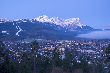 Image showing View to Garmisch-Partenkirchen in the morning