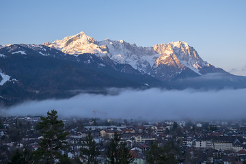 Image showing View to Garmisch-Partenkirchen in the morning