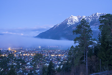 Image showing View to Garmisch-Partenkirchen in the morning