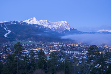 Image showing View to Garmisch-Partenkirchen in the morning