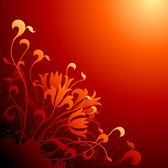 Image showing grunge floral background