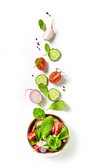 Image showing bowl of fresh vegetable salad