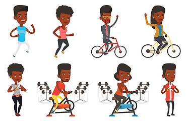 Image showing Vector set of sport characters.