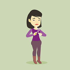 Image showing Young woman quitting smoking vector illustration.