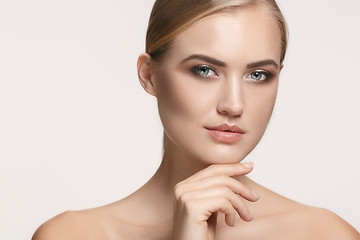 Image showing Beautiful Girl face. Perfect skin