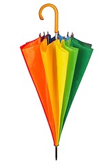 Image showing Rainbow umbrella on white