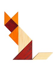 Image showing Tangram puzzle on white