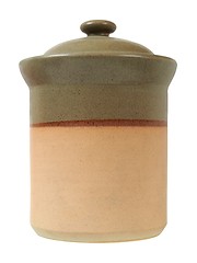 Image showing Ceramic container on white