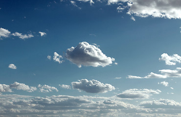 Image showing Blue sky with clouds