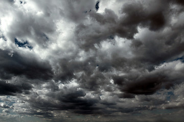 Image showing Beautiful storm sky with clouds