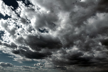 Image showing Beautiful storm sky with clouds