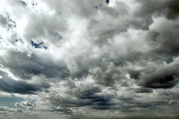 Image showing Beautiful storm sky with clouds