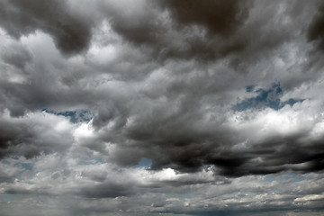 Image showing Beautiful storm sky with clouds