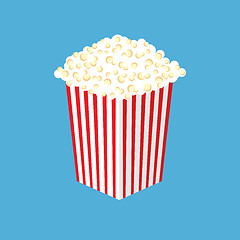 Image showing Cinema concept vector popcorn illustration