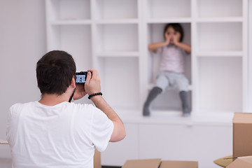 Image showing Photoshooting with kid model