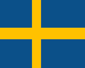 Image showing Colored flag of Sweden