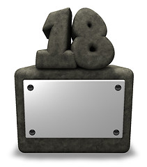 Image showing stone number