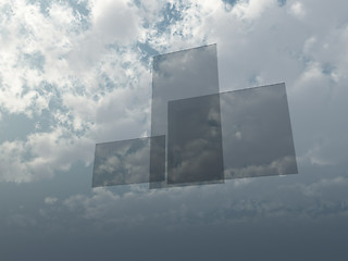 Image showing three window panes