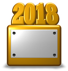 Image showing golden year number