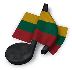 Image showing music note and flag of lithuania