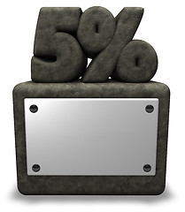 Image showing stone number and percent symbol