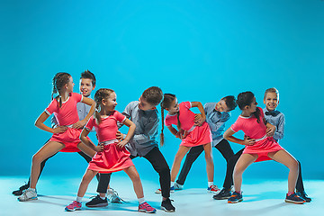 Image showing The kids dance school, ballet, hiphop, street, funky and modern dancers