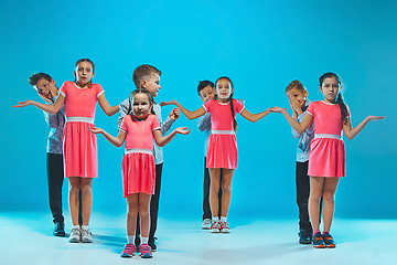 Image showing The kids dance school, ballet, hiphop, street, funky and modern dancers