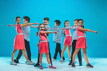 Image showing The kids dance school, ballet, hiphop, street, funky and modern dancers