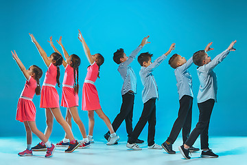 Image showing The kids dance school, ballet, hiphop, street, funky and modern dancers