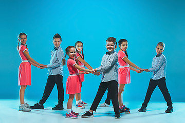 Image showing The kids dance school, ballet, hiphop, street, funky and modern dancers