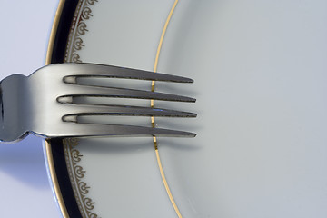 Image showing fork and plate