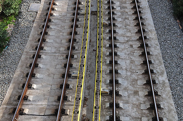 Image showing railway tracks background